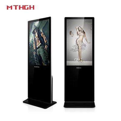 49 Inch Lantai Standing Digital Display Konektivitas Wi-Fi/Bluetooth/USB Untuk Tampilan
