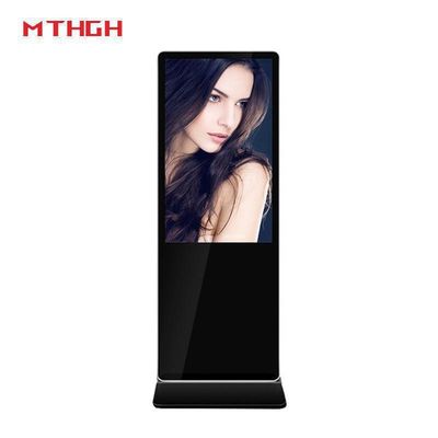 49 inci 1080 P Resolusi Lantai Digital Standing Signage Dengan 8GB Storage Dan Wi-Fi / Bluetooth / Konektivitas USB