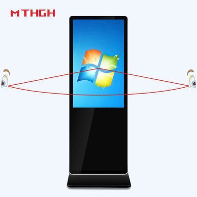 49 inci 1080 P Resolusi Lantai Digital Standing Signage Dengan 8GB Storage Dan Wi-Fi / Bluetooth / Konektivitas USB