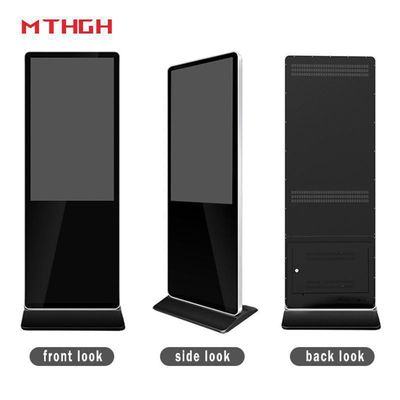 49 inci 1080 P Resolusi Lantai Digital Standing Signage Dengan 8GB Storage Dan Wi-Fi / Bluetooth / Konektivitas USB