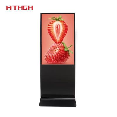 49 inci 1080 P Resolusi Lantai Digital Standing Signage Dengan 8GB Storage Dan Wi-Fi / Bluetooth / Konektivitas USB