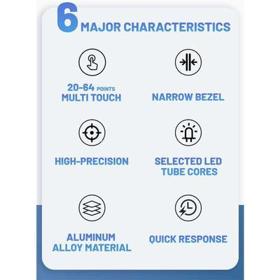 55 Inch 8ms Response Time Infrared Touch Screen Untuk Aplikasi Industri