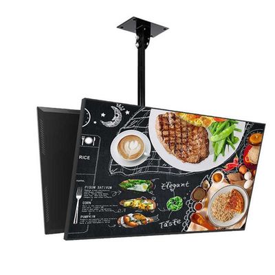 Restoran Elektronik Digital Signage 49 Inci Hanging Wall Mounted Digital Display Dengan Resolusi 3840x2160