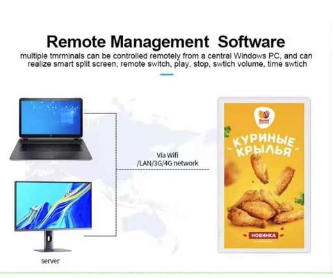 Layar Iklan Digital yang dipasang di dinding untuk tampilan iklan yang dapat disesuaikan