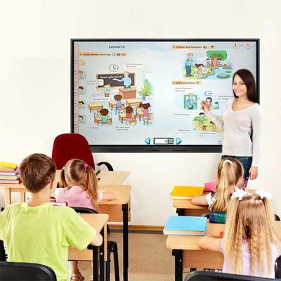110 Inch Interactive Touch Screen Display 16 9 Aspect Ratio DP Interface Papan Demonstrasi Profesional