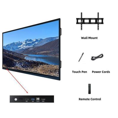 Interaktif Touch Whiteboard Presentasi Ultimate Dengan HDMI I / O Dan OPS PC I9 Konektivitas Solusi