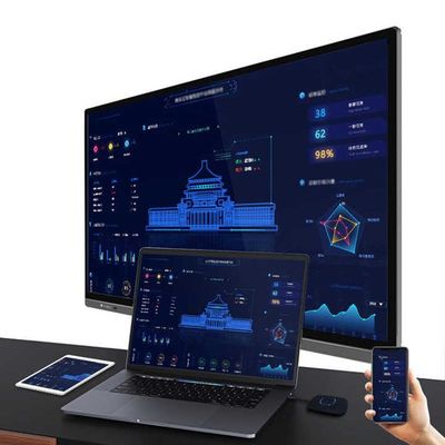 Versi Sistem 86 Inch Android 13.0 Interaktif Layar Sentuh Tampilan Demo Papan