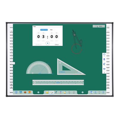 120 Inch 10 Point Touch Screen Papan Pengajaran Dinding Dipasang Dengan Hotkey