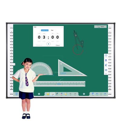 120 Inch 10 Point Touch Screen Papan Pengajaran Dinding Dipasang Dengan Hotkey