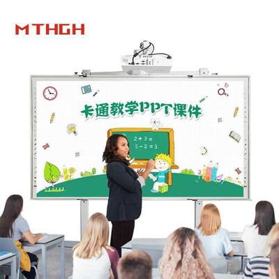 96 Inch Interaktif Whiteboard Mudah Kolaborasi Smart Digital Whiteboard Cocok untuk Sekolah