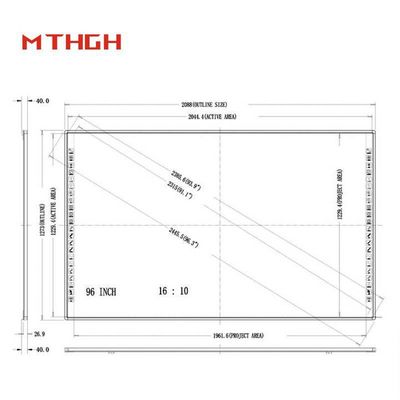 96 Inch Interaktif Whiteboard Mudah Kolaborasi Smart Digital Whiteboard Cocok untuk Sekolah