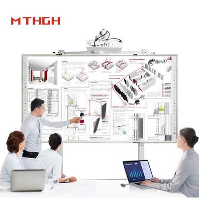 86 Inch Educational Whiteboard Infrared Interactive Whiteboard dengan Proyektor/Touchpad