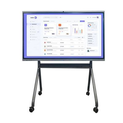 65 Inch Interactive Touch Screen Whiteboard 4K Screen Panels Smart Display dengan Infrared 10/20 Points dan Android 13.0